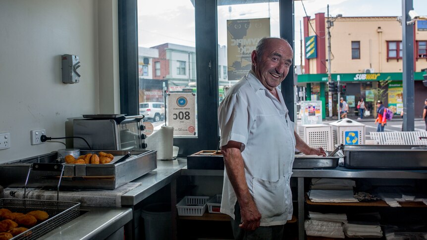 Nick Tsiligiris, owner of the iconic Olympic Donuts.