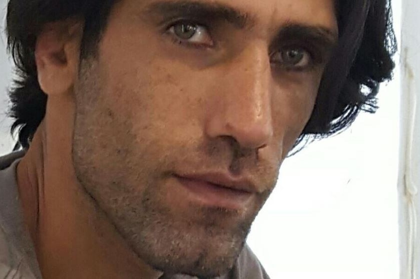 Close up shot of Behrouz Boochani