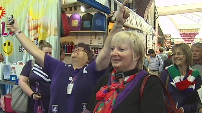 Dockers fans decked out in purple