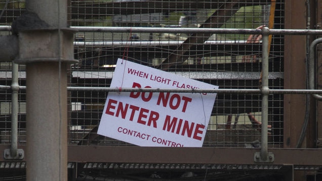 The entrance to the Pike River coal mine, where explosions in November 2010 killed 29 workers.