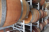 Wine barrels at a Riverland winery.