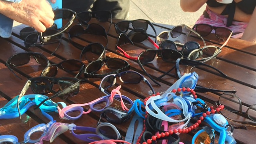 Sunglasses that washed up on Burleigh Heads Beach