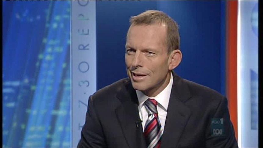 'Fair dinkum'... Tony Abbott on Monday night's 7:30 Report.