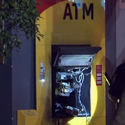 ATM destroyed by explosion