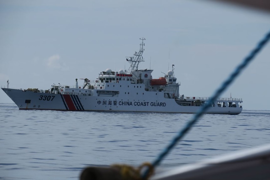 Kalayaan activists face-to-face with Chinese Coast Guard vessel