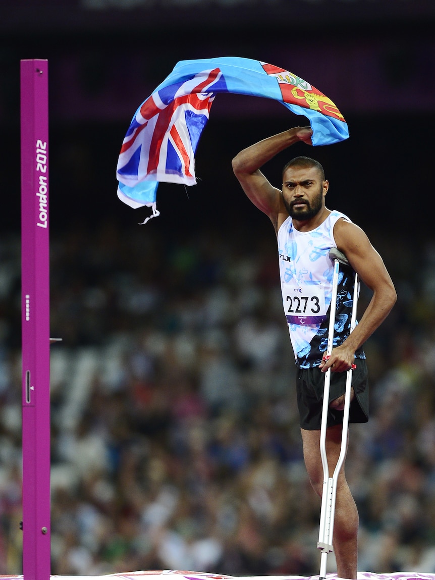 Fijian Iliesa Delana wins high jump gold at the London Paralympics