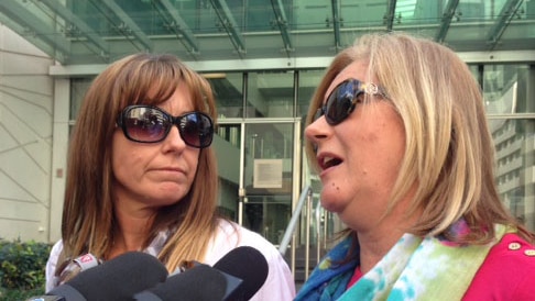 Niece Jodie (left) and sister Christine (right) of victim Ken Akers
