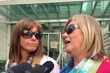 Niece Jodie (left) and sister Christine (right) of victim Ken Akers