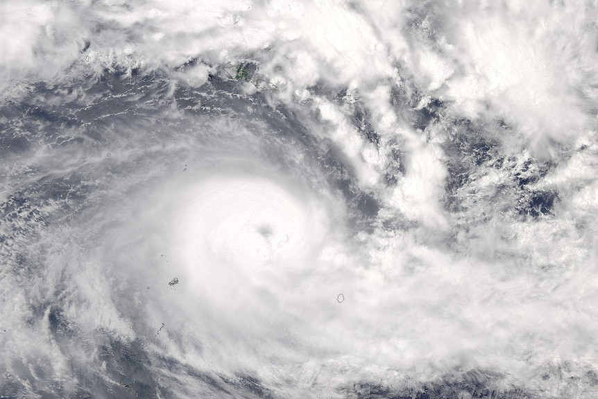 Cyclone Winston satellite view