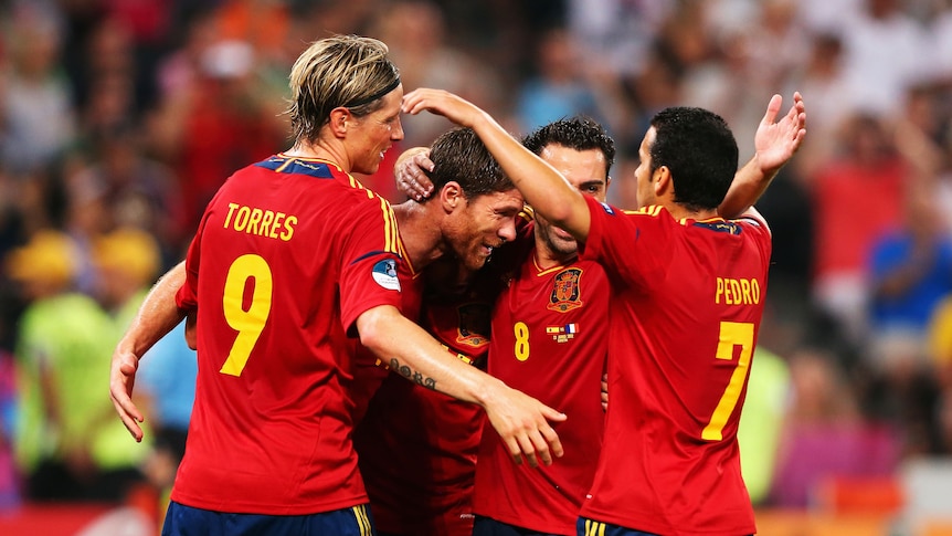 Xabi Alonso congratulated after second