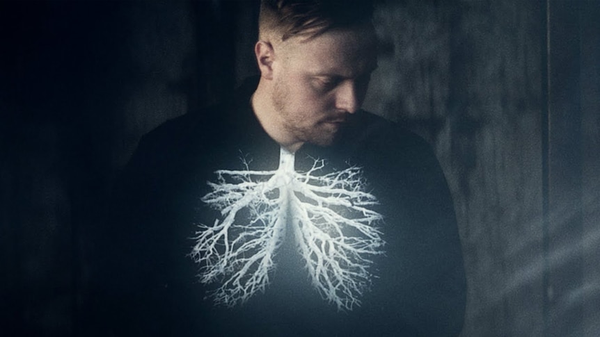 A still from the 2020 music video for Architects' 'Black Lungs'