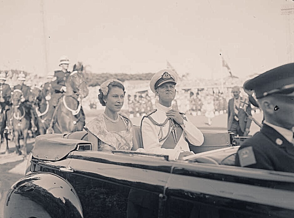 Queen Elizabeth II and Prince Philip arrive in Brisbane on March 9, 1954.