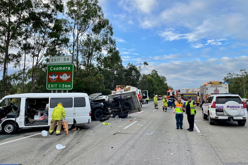 a traffic crash scene