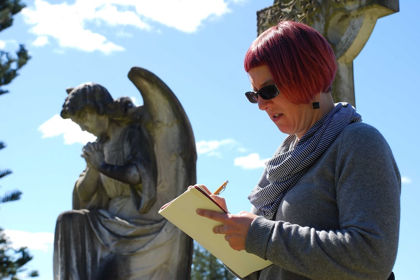 Lisa Murray in Manly cemetery