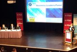 Premier Lara Giddings pitches her 2012 budget to business leaders