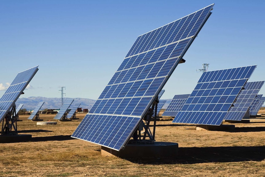 A solar farm in Central Australia.