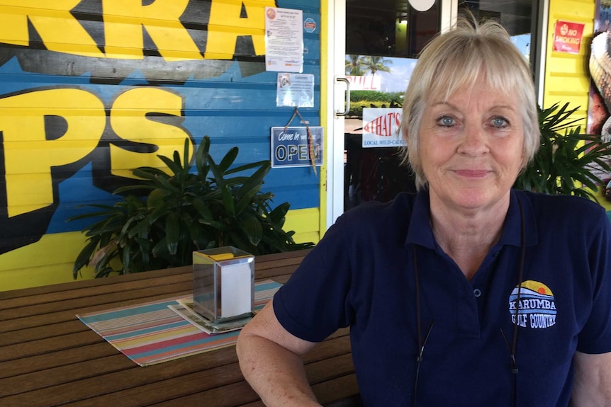 Yvonne Tunney at her Karumba fish and chips shop