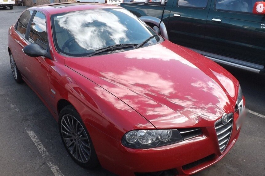 Alfa Romeo car seized by NSW Police in Goulburn.