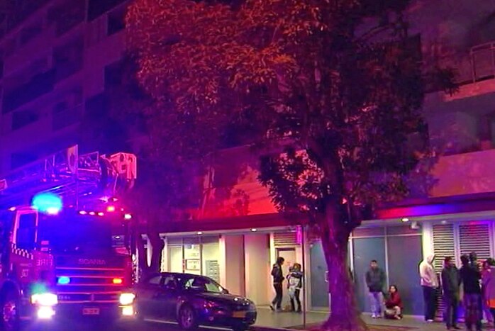 Unit block in Parramatta caught fire