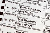 A US election ballot