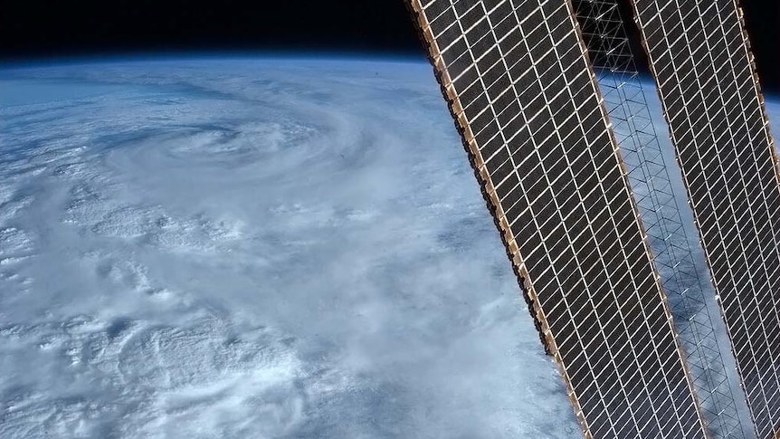 Tropical cyclone Rusty from space