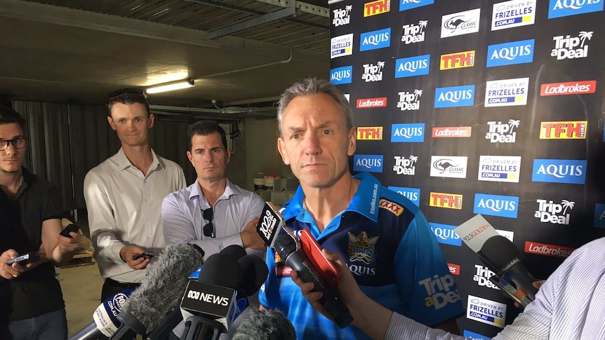 Gold Coast Titans coach Neil Henry at a press conference.