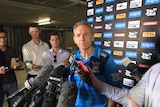Gold Coast Titans coach Neil Henry at a press conference.