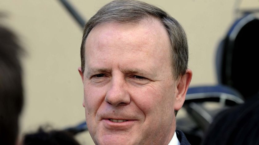 Former treasurer Peter Costello speaks during a press conference