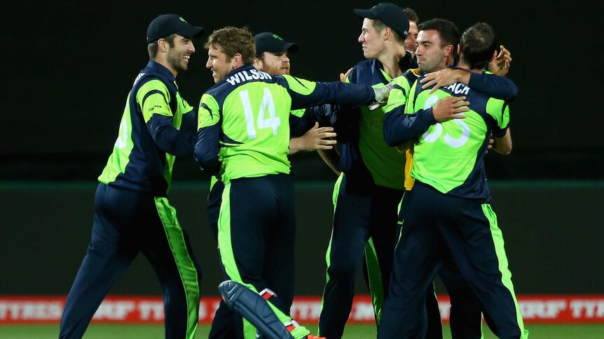 Ireland celebrates win over Zimbabwe