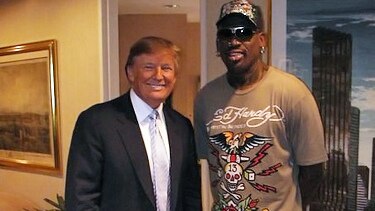Mr Trump and Rodman in 2009 after the former NBA star's appearance on Celebrity Apprentice.