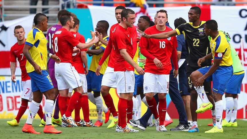 Tempers fray between England and Ecuador
