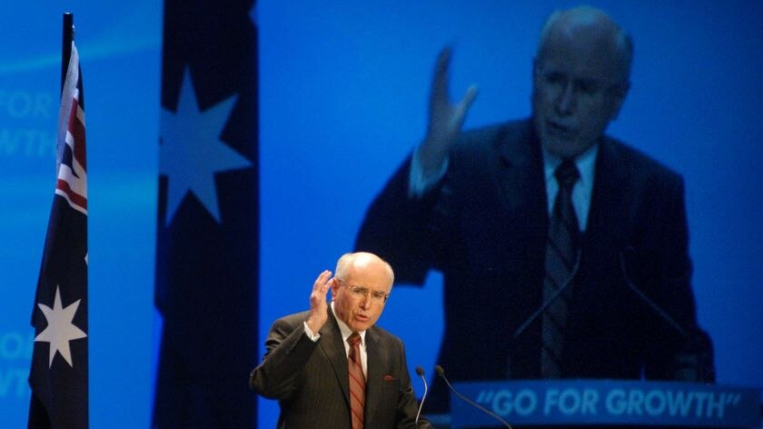 John Howard speaks at the official campaign launch of the Liberal Party