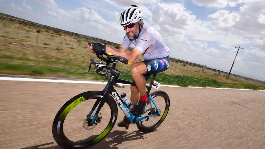 Townsville bicycle owner Allan Jefferson wins the Race Across The us