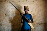 A young member of a local self-defence force in north-eastern Congo, 2009.