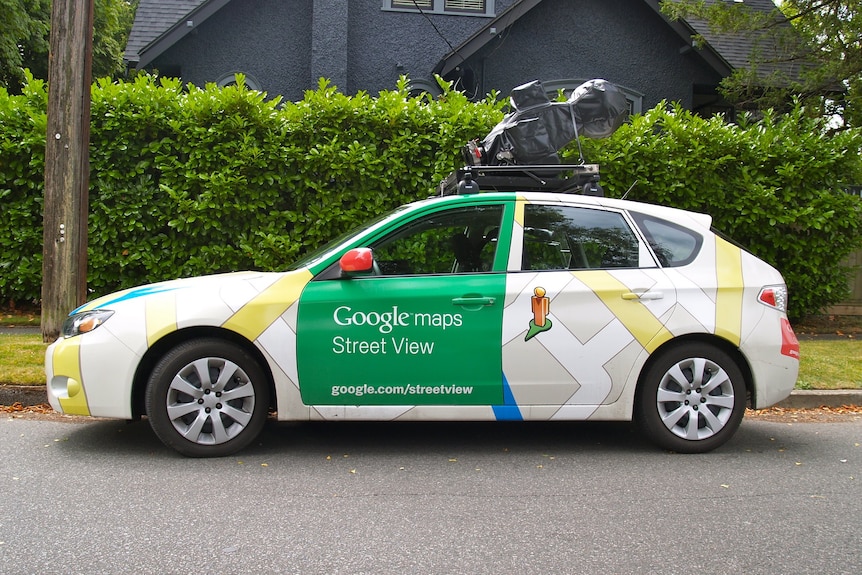 A car that collects data for Google Street View