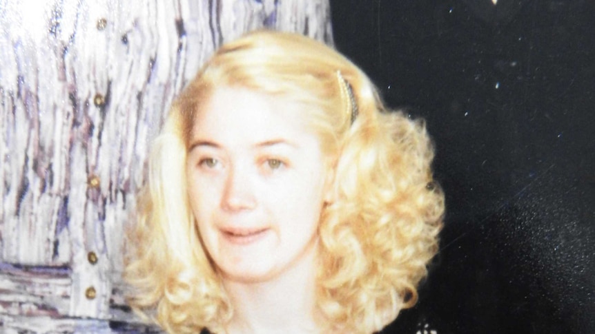 A woman with blonde hair