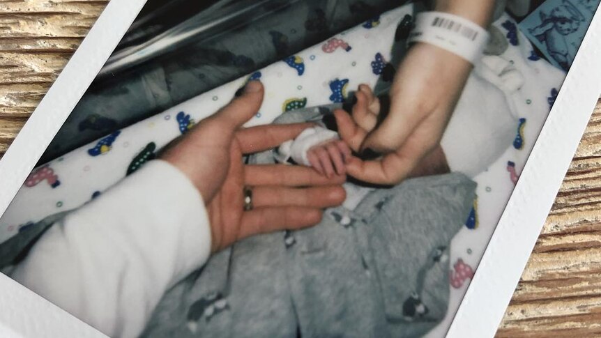 Rory Sloane posted this photo of his stillborn son on Instagram.