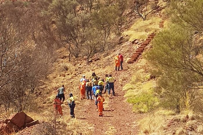 Police, SES and community members from Tom Price are searching on foot, horseback and by helicopter for 36-year-old.