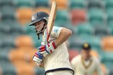 Chris Rogers leaves a ball on the last day of the Sheffield Shield final