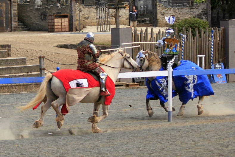 Action photo of jousting duel