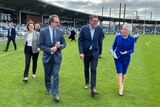 daniel andrews tours ballarat's eureka stadium at announcement of 2026 commonwealth games
