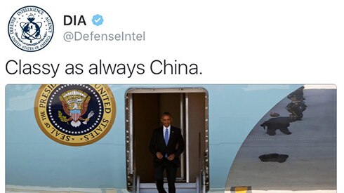 DIA tweets "classy as always China" after Chinese airport row.