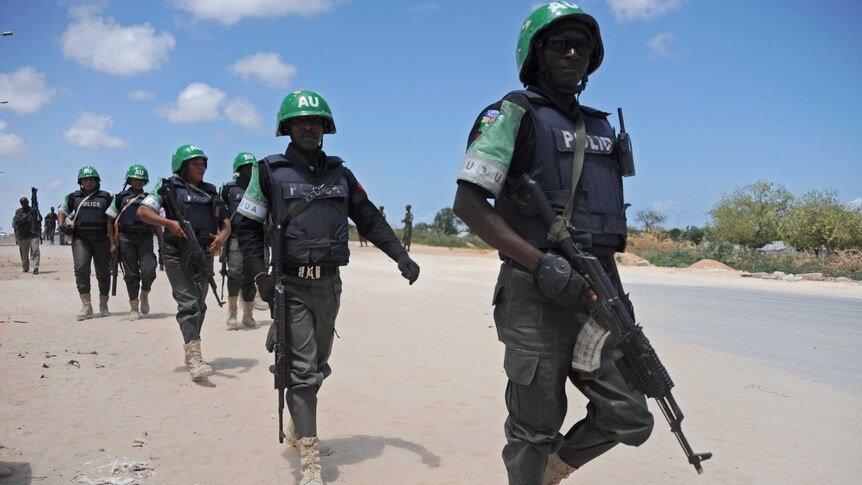 Al-Qaeda-linked militants storm an African Union base in Somalia on January 15, 2016.