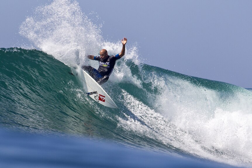 Eleven times world surfing champion Kelly Slater