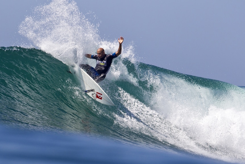 Eleven times world surfing champion Kelly Slater