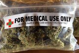 A one-ounce bag of medicinal marijuana in Berkeley, California
