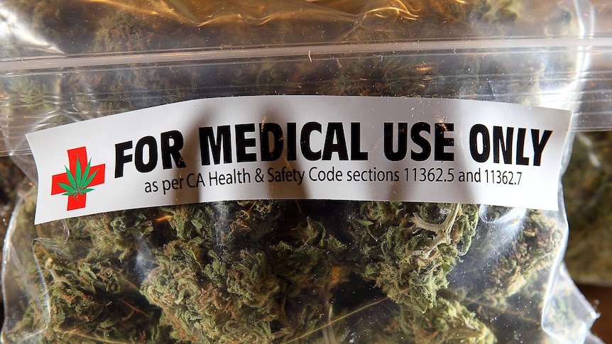 A one-ounce bag of medicinal marijuana in Berkeley, California