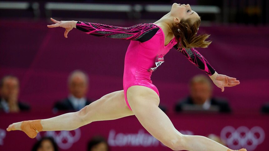 Australia's Lauren Mitchell was edged just outside the medals in the floor final.