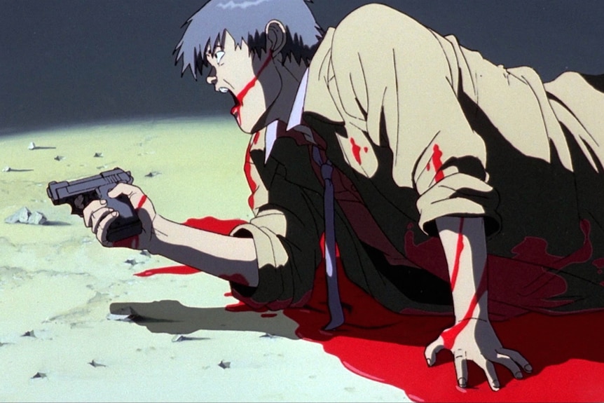 A scene from the 1998 animated feature Akira.