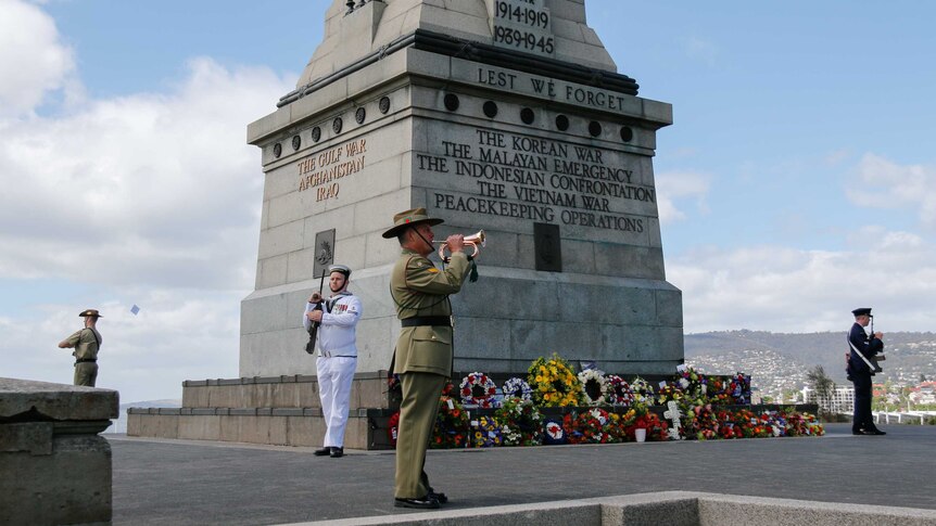 Remembrance Day ceremony at the Hobart Cenotaph